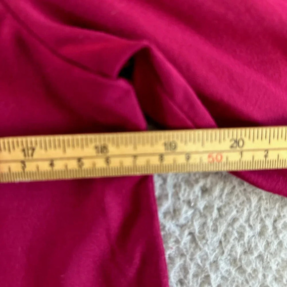 Eileen Fisher Tunic Hibiscus Red Viscose Jersey Mock Neck Caftan - Picture 6 of 16